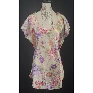 Expressions vintage ladies lingerie nightie floral size Large  feminine romantic